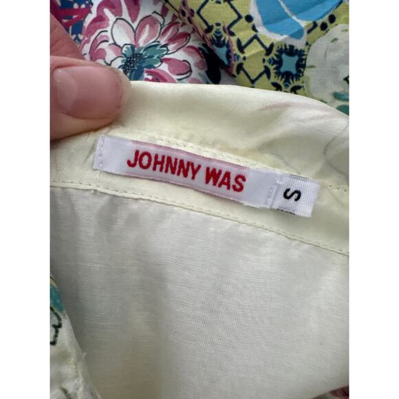 JOHNNY WASs  Lubello Parker Silk Patchwork Shirt Dress Multi Size Small - Picture 5 of 14